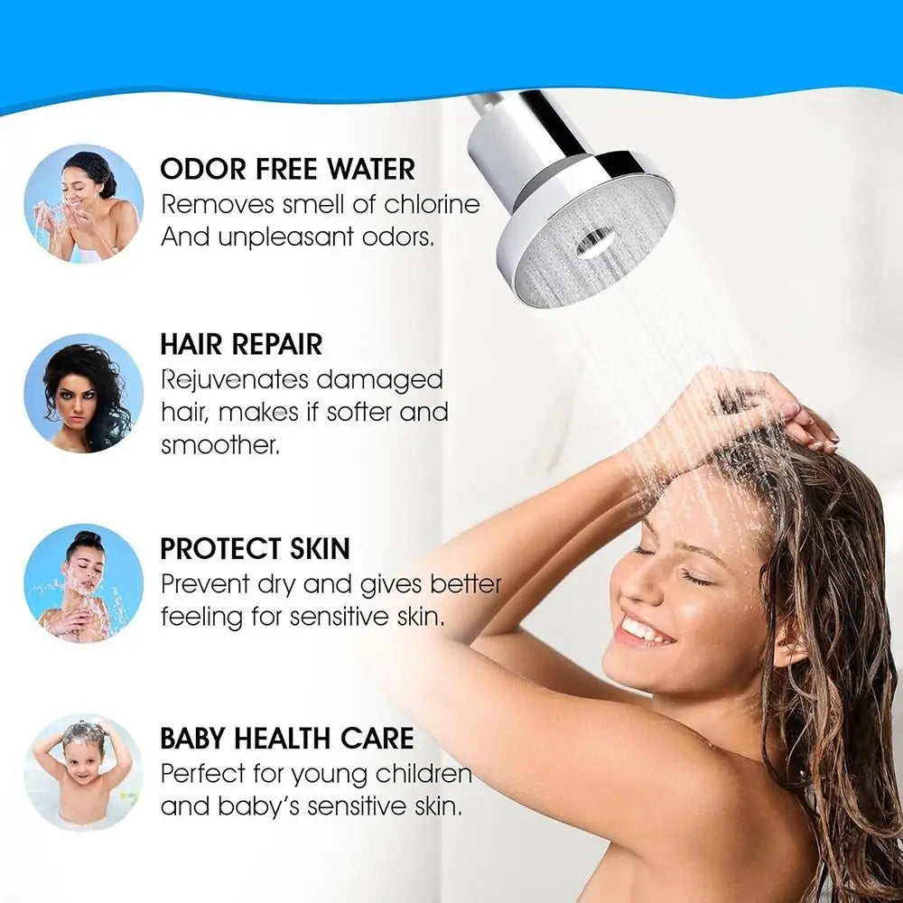 Pressurized Healthier Hair Filtered Shower Head Reduce Hair Shedding Protect Hair Mineral Filtration Shower Head